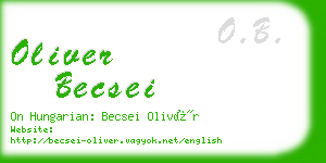 oliver becsei business card